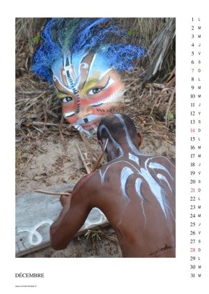 La page du mois de dcembre du calendrier d'art «Zone Tactile 2014»